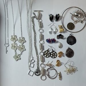 Elegant Silver Tone Jewelry Lot